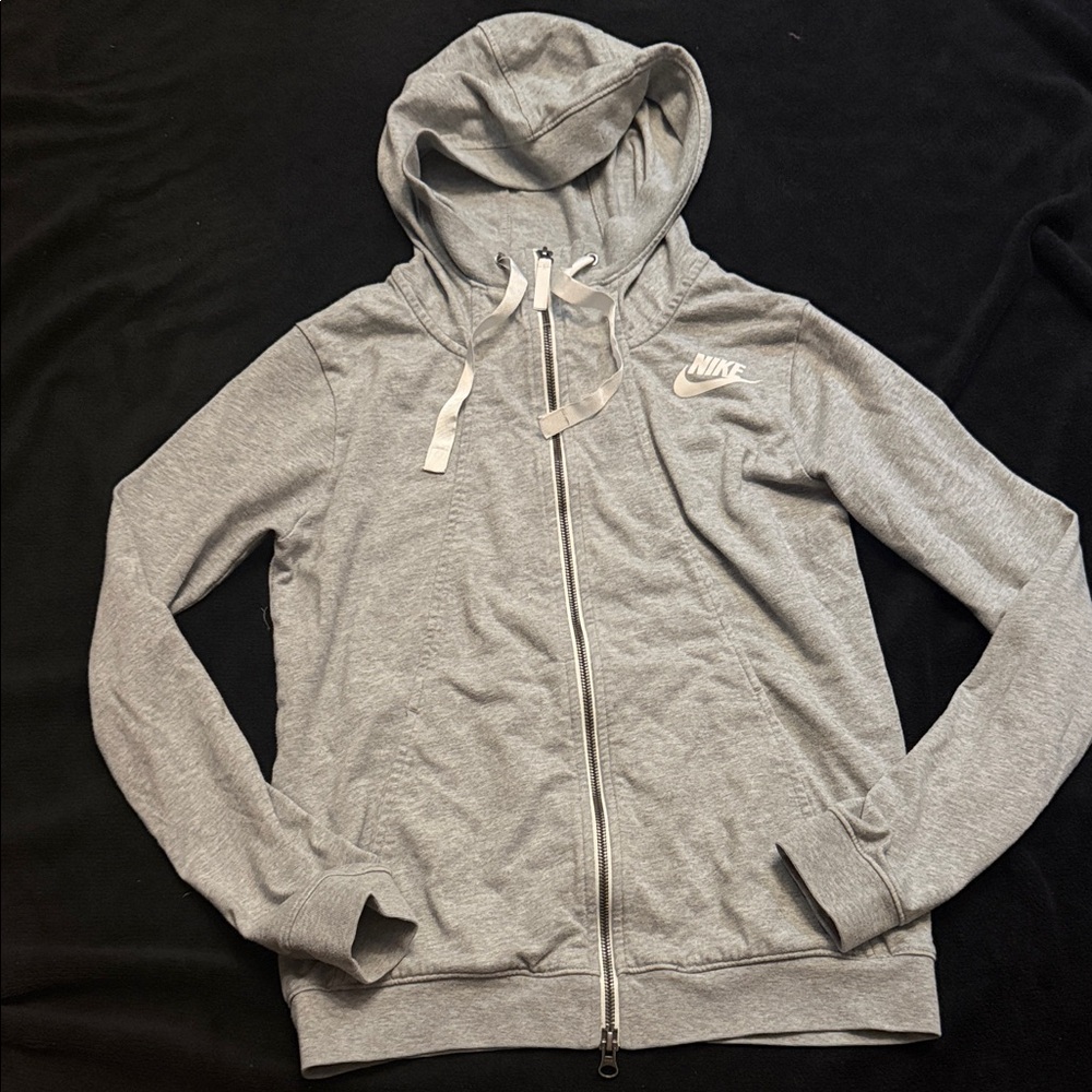 Nike Light Gray Full-Zip Hoodie
